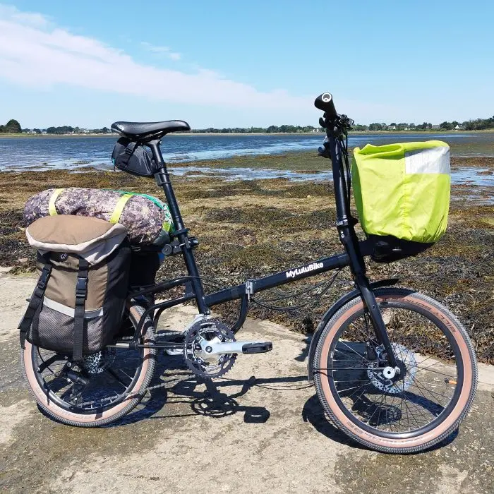 Vélo pliant francçais Lulu Bike Sport avec porte-bagages et sacoches